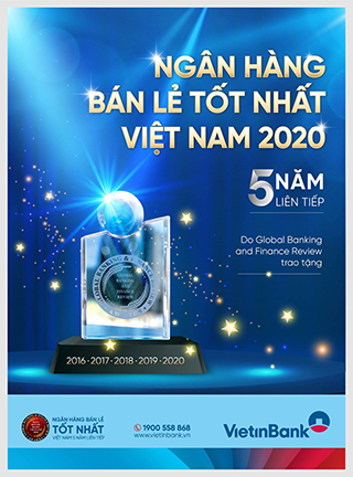 VietinBank lần thứ 5 liên tiếp đạt giải thưởng “Ngân hàng Bán lẻ tốt nhất Việt Nam”