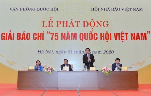 Phát động Giải báo chí “75 năm Quốc hội Việt Nam”