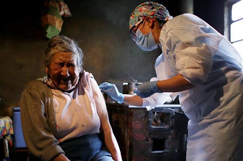 Tiêm vaccine ngừa COVID-19 tại Sumapaz, Colombia, ngày 29/7/2021