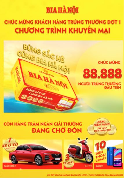 Chi tiết thông tin tham khảo tại Fanpage Bia Hà Nội&#58; https&#58;//www.facebook.com/biahanoi1890