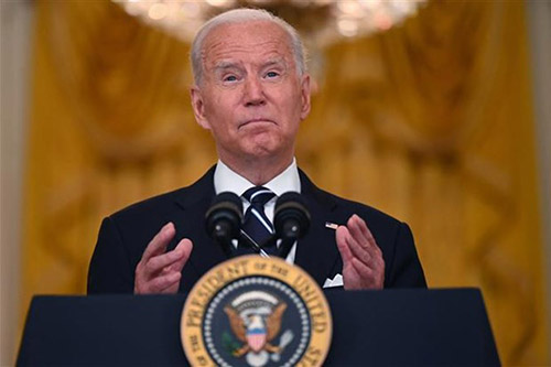 ổng thống Joe Biden phát biểu tại Nhà Trắng ở Washington, D.C. (Mỹ)
