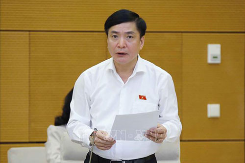Tổng thư ký Quốc hội, Chủ nhiệm Văn phòng Quốc hội Bùi Văn Cường phát biểu.