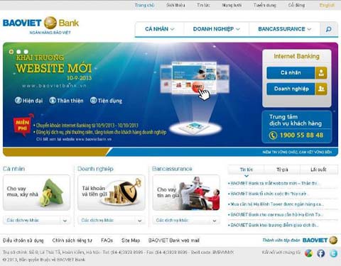 Ngân hàng Bảo Việt ra mắt website mới