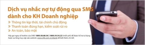 shb trien khai dich vu nhac no tu dong cho khach hang qua sms