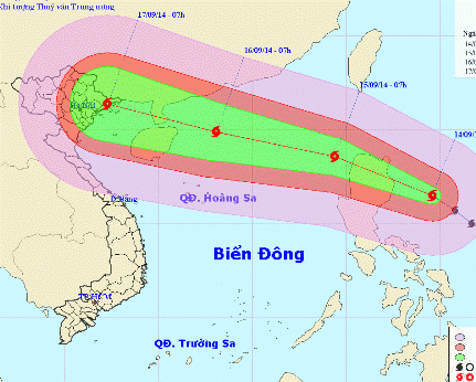 Trưa mai, bão Kalmaegi sẽ tràn vào Vịnh Bắc Bộ