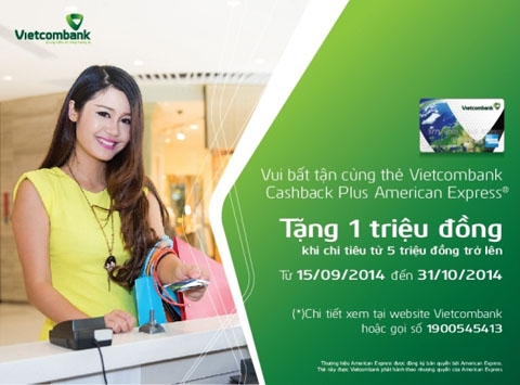 vui bat tan cung the vietcombank cashback plus american express