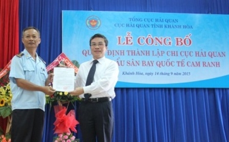 thanh lap chi cuc hai quan san bay quoc te cam ranh