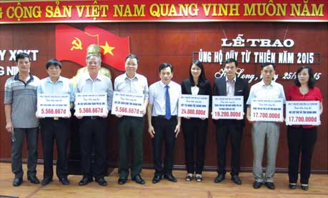 Xổ số Quảng Ninh luôn quan tâm đến công tác an sinh xã hội. Ảnh&#58; T.L
