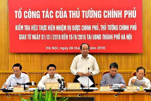 Tổ công tác của Thủ tướng ‘truy’ Hà Nội nhiều vấn đề nóng