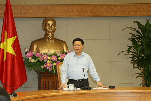 Phó Thủ tướng Vương Đình Huệ, Trưởng Ban chỉ đạo phát biểu tại phiên họp.