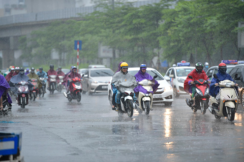 Các khu vực trên cả nước đều có mưa dông