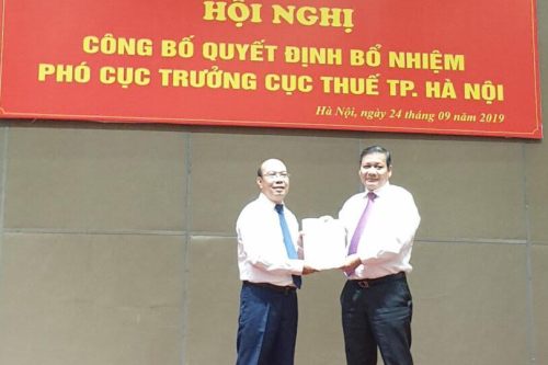 Bổ nhiệm ông Nguyễn Tiến Trường làm Phó Cục trưởng Cục Thuế Hà Nội