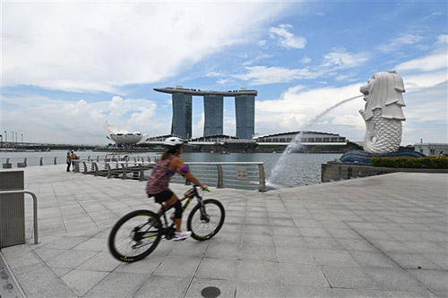Cảnh vắng vẻ tại Vịnh Marina, Singapore