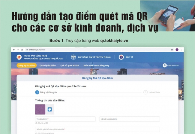 Infographic: Hướng dẫn tạo điểm quét mã QR cho các cơ sở kinh doanh, dịch vụ