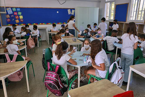 Trẻ em Israel tại một trường học ở Jerusalem ngày 1/9/2021.