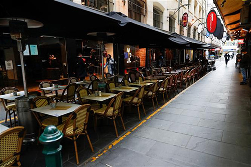Một nhà hàng với không gian mở tại thành phố Melbourne, bang Victoria