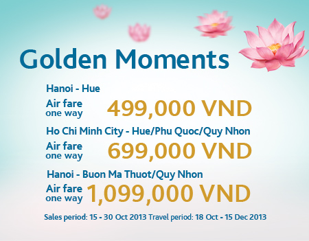Chương trình khuyến mãi vé giá rẻ từ 499.000 đồng của Vietnam Airlines.