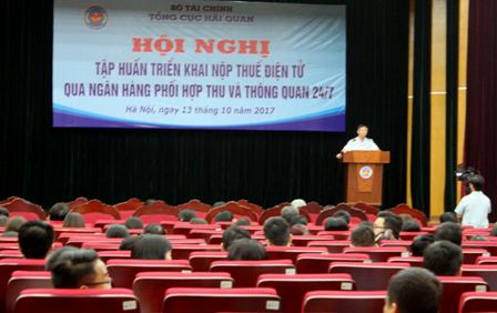 Tháng 11/2017: Sẽ nộp thuế điện tử qua ngân hàng phối hợp thu và thông quan 24/7