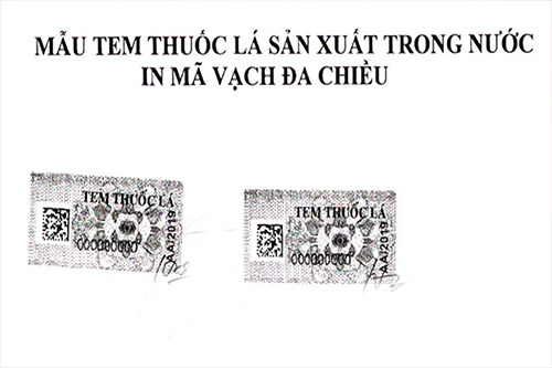 Tổng cục Thuế thông báo mẫu tem thuốc lá sản xuất trong nước