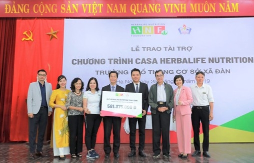 Hỗ trợ dinh dưỡng cho hơn 500 em học sinh tại trường PTCS Xã Đàn, Hà Nội