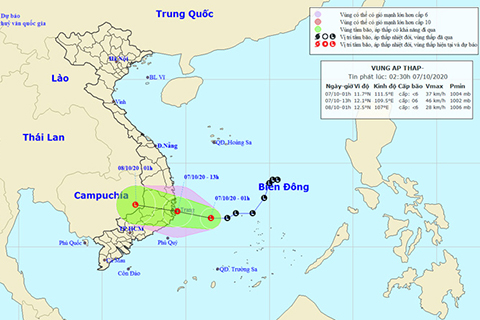 Thời tiết ngày 7/10: Vùng áp thấp gây mưa lớn trên biển và khu vực Trung Bộ