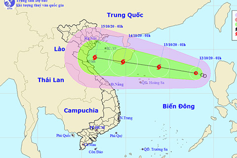 Thời tiết ngày 12/10: Áp thấp nhiệt đới khả năng mạnh lên thành bão, miền Trung mưa lớn