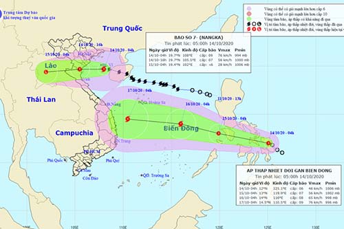 Bão số 7 gây mưa lớn, xuất hiện áp thấp nhiệt đới đi vào Biển Đông