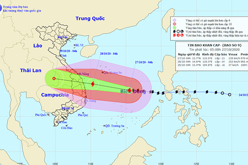 Công điện của Thủ tướng: Khẩn trương ứng phó bão số 9