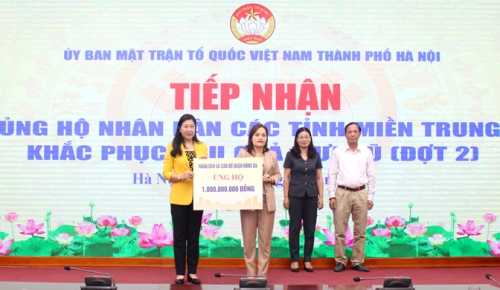 Hà Nội: Tiếp nhận hơn 47,5 tỷ đồng ủng hộ miền Trung khắc phục hậu quả thiên tai