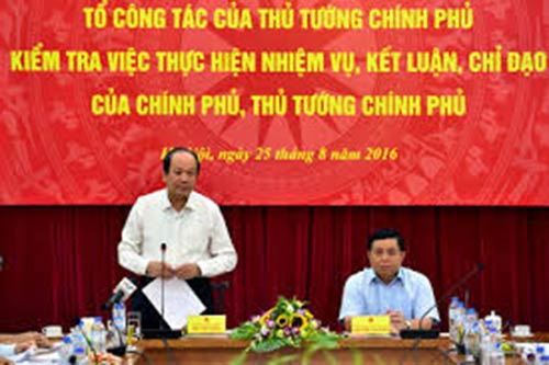 Thay đổi thành viên Tổ công tác của Thủ tướng Chính phủ