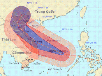 Công điện của Thủ tướng chỉ đạo đối phó với bão HaiYan