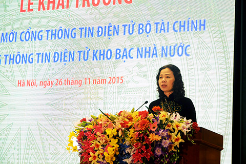 cổng thông tin điện tử bộ tài chính