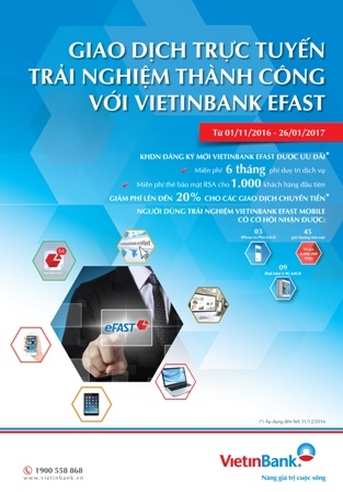 giao dich qua vietinbank efast trung thuong lon