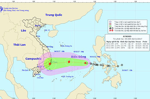 Áp thấp nhiệt đới trên Biển Đông có thể mạnh lên thành bão