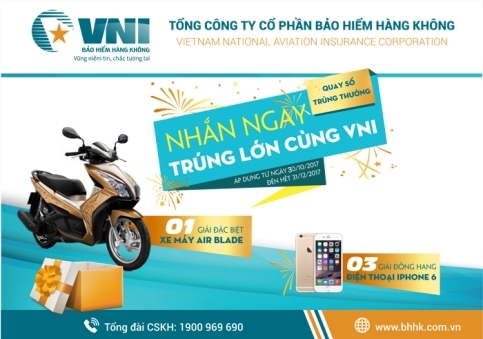 ‘Nhắn ngay trúng lớn cùng VNI’ khi mua bảo hiểm ô tô