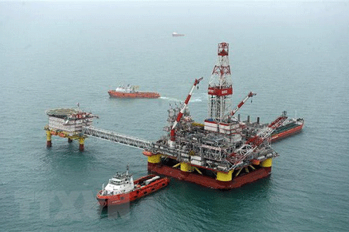 Giếng dầu Korchagin của Nga trên Biển Caspia.