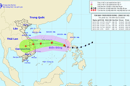 Bão số 10 suy yếu, không khí lạnh tăng cường ở phía Bắc