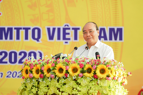 Thủ tướng Nguyễn Xuân Phúc dự Ngày hội đại đoàn kết dân tộc tại thôn Phù Liễn, xã Hồng Phong,