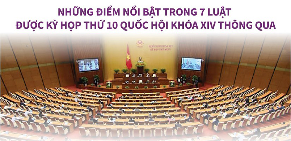 Infographics: Những điểm nổi bật trong 7 Luật vừa được Quốc hội khóa XIV thông qua