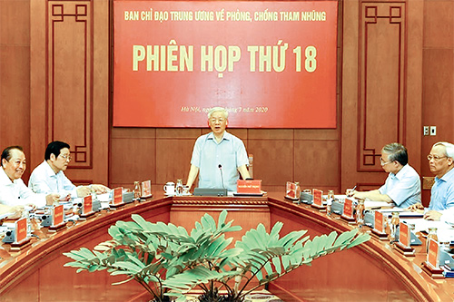 Tổng Bí thư, Chủ tịch nước Nguyễn Phú Trọng phát biểu chỉ đạo tại phiên họp thứ 18