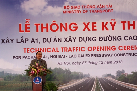 Thông xe kỹ thuật gói thầu A1 cao tốc Nội Bài - Lào Cai