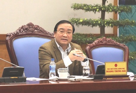 Phó Thủ tướng Hoàng Trung Hải chủ trì cuộc họp Ban chỉ đạo về PPP. Ảnh: VGP