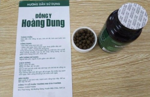 Cảnh báo sản phẩm giảm cân Đông y Hoàng Dung sử dụng giấy tờ giả