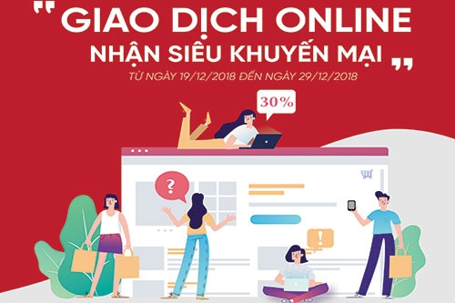 giao dich online bang the agribank nhan sieu khuyen mai