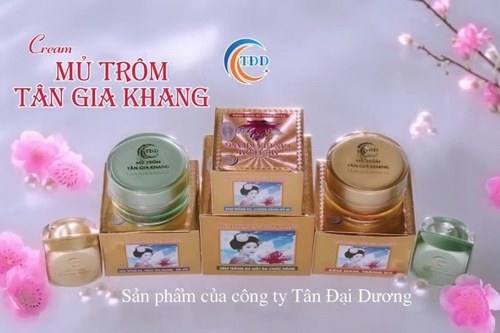 Thu hồi cream mủ trôm Tân Gia Khang của Công ty Tân Đại Dương