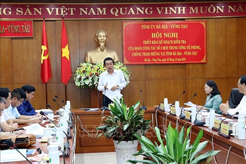 Đoàn công tác Ban Chỉ đạo trung ương về phòng, chống tham nhũng làm việc tại Bà Rịa-Vũng Tàu