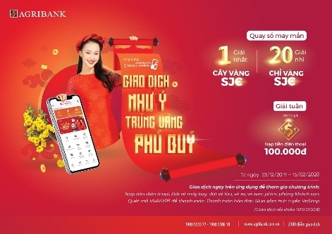 giao dich nhu y trung vang phu quy voi agribank e mobile banking