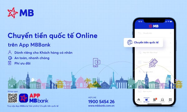 MB ra mắt tính năng “Chuyển tiền quốc tế online” trên APP MBBank