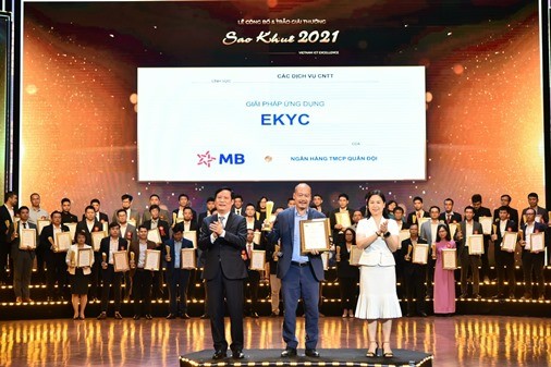 Giải pháp eKYC của MB xuất sắc giành giải thưởng “Sao Khuê 2021”
