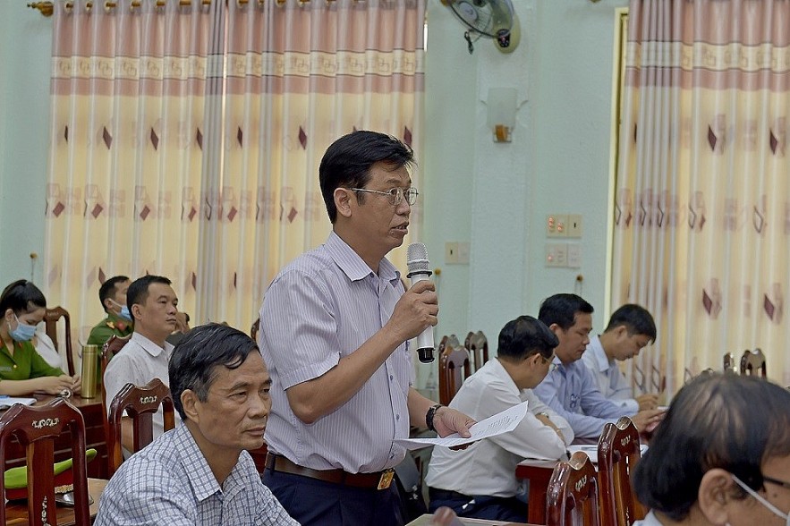 Bộ trưởng Hồ Đức Phớc tiếp xúc cử tri tại huyện Tây Sơn, Bình Định